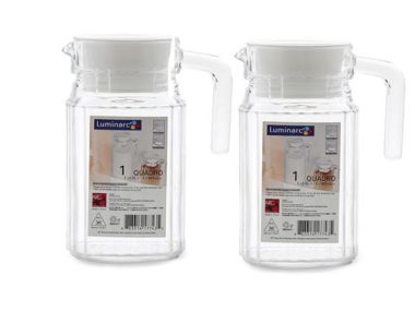 Combo 2 bình nước thủy tinh Luminarc Quadro 0.5L