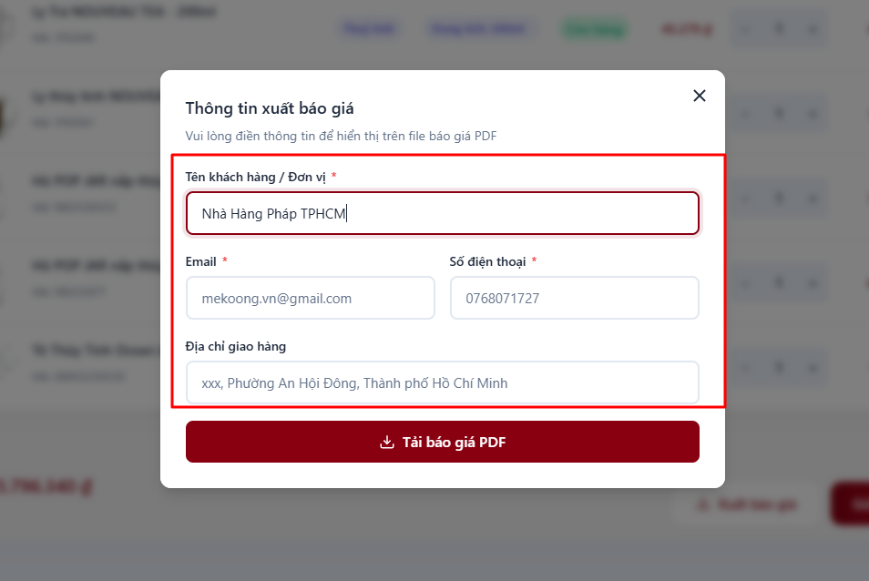 6. Gửi yêu cầu và nhận ưu đãi doanh nghiệp