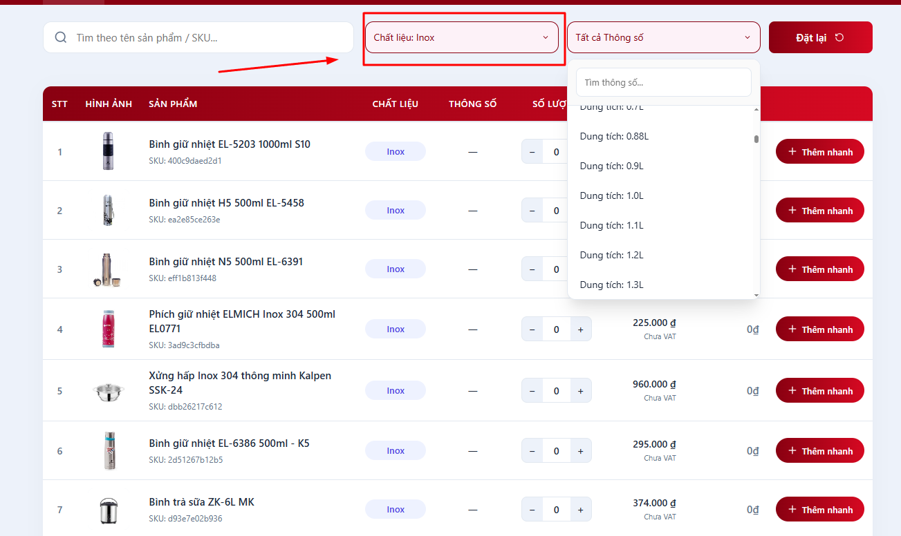 báo giá nhanh cho Mua Đồ Inox Cho Nhà Hàng Khách Sạn Mekoong (2)