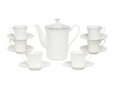 Bộ Ấm Chén Minh Long cao cấp Tulip Nổi Chỉ Bạch Kim giá rẻ