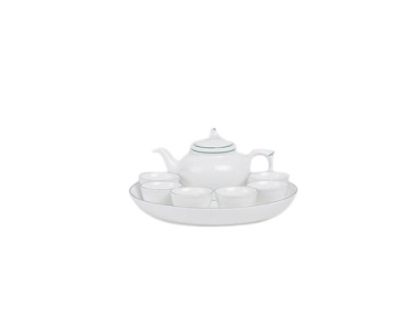 Bộ Ấm Chén Minh Long 0.35 L Jasmine Chỉ Xanh Lá giá tốt