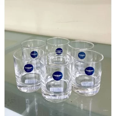 Bộ 6 ly thủy tinh uống nước 250ml - bộ 6 ly thủy tinh thấp 250ml