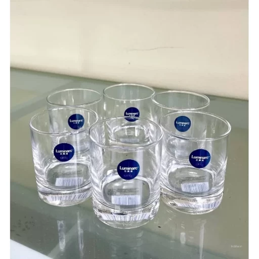 Bộ 6 ly thủy tinh uống nước 250ml - bộ 6 ly thủy tinh thấp 250ml
