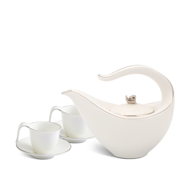 Bộ Ấm Chén Minh Long 0.45 L Anh Vũ Bạch Kim chính hãng