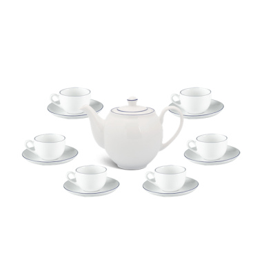 Bộ ấm trà 0.8 L - Camellia - Chỉ Xanh Dương