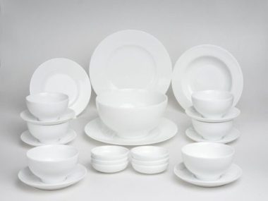 Bộ Đồ Ăn Minh Long Camellia Trắng 25 Sản Phẩm Đẹp