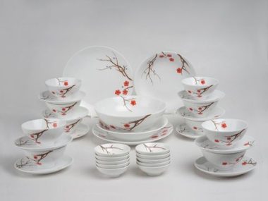 Bộ đồ ăn 36 sản phẩm - Daisy - Hồng Mai