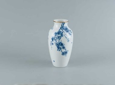 Bình Hoa Minh Long - Hoa Đào Colbat 27cm x 14.5cm