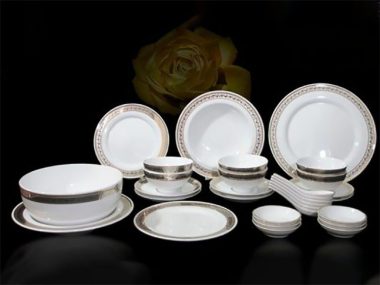 Bộ Bàn Ăn Sago Hoa Hồng 32 Sản Phẩm Giá rẻ