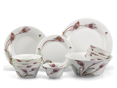 Bộ đồ ăn 14 sản phẩm - Tulip Loa Kèn Hồng Giá rẻ