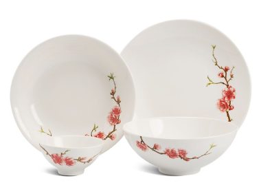 Bộ đồ ăn 9 sản phẩm - Daisy IFP - Hồng Đào Cao Cấp