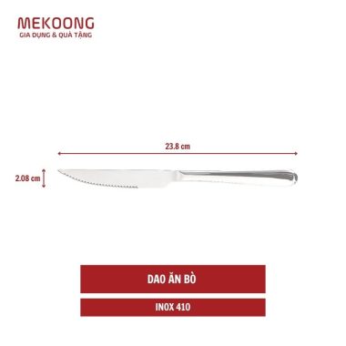 Dao ăn bò Inox 410 23.8cm x 2.08cm