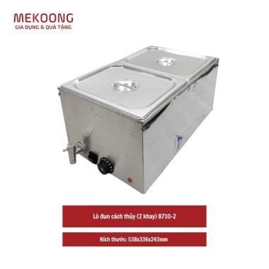 Lò đun cách thủy (2 khay) 8710-2 (khay 1_2x100 + nắp)