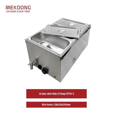 Lò đun cách thủy (3 khay) 8710-3 (khay 1_3x100 + nắp)