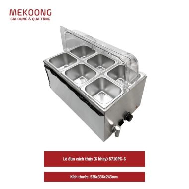 Lò đun cách thủy (6 khay) 8710PC-6 (khay 1_6x100 + nắp PC)