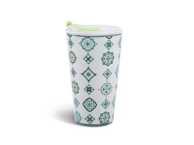 Ly sứ dưỡng sinh 0.48 L (K1) + nắp ống hút - Dưỡng Sinh - Vintage (LTN)