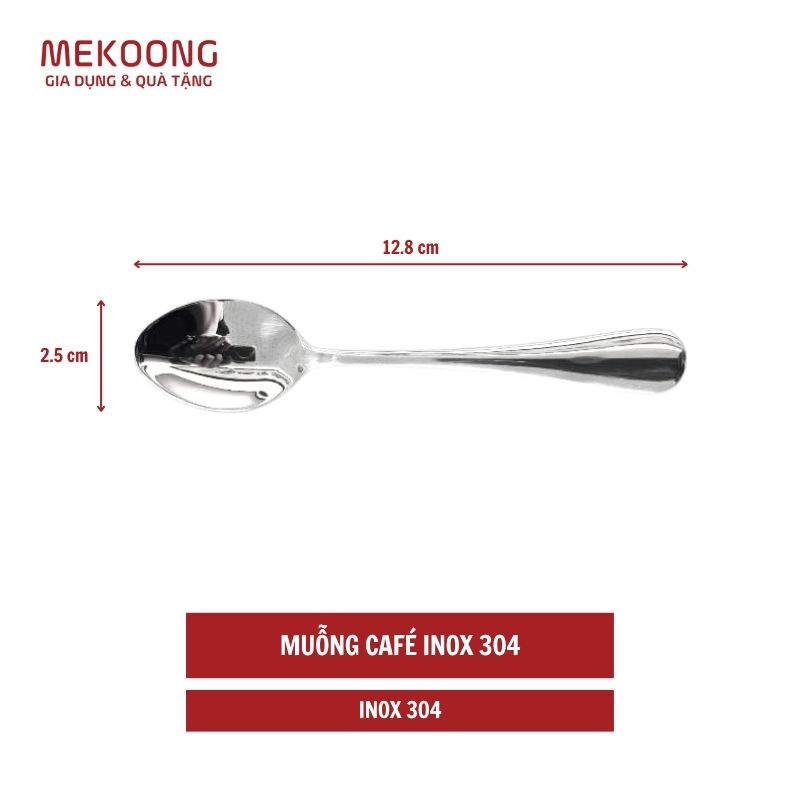 Muỗng café inox 304 12.8cm x 2.5cm