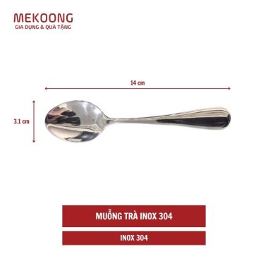 Muỗng trà inox 304 14cm x 3.1cm