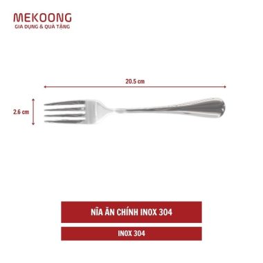 Nĩa ăn chính inox 304 20.5cm x 2.6cm