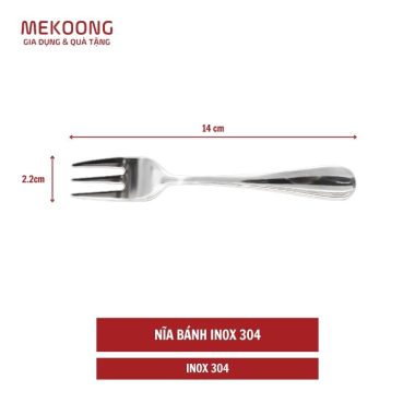 Nĩa bánh inox 304 14cm x 2.2cm