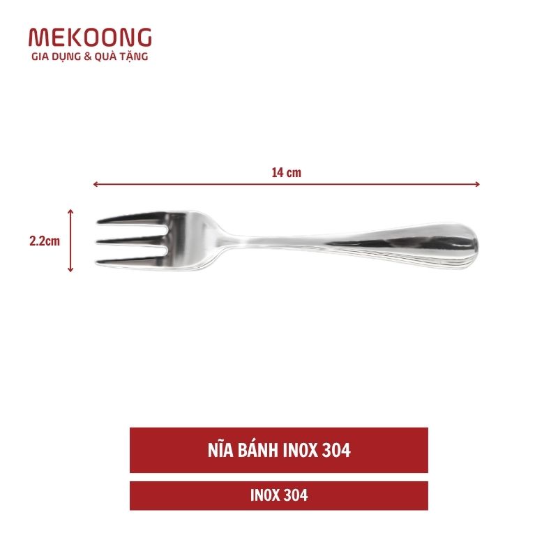 Nĩa bánh inox 304 14cm x 2.2cm