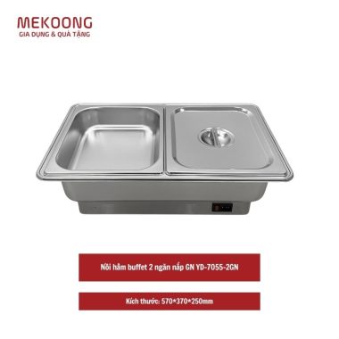 Nồi hâm buffet 2 ngăn nắp GN YD-7055-2GN