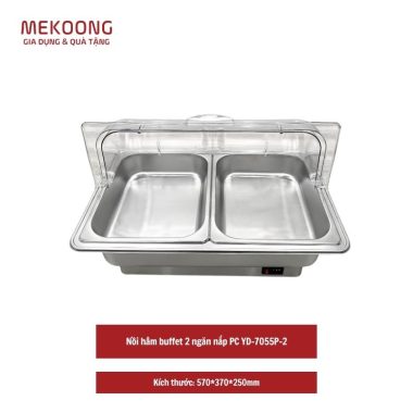 Nồi hâm buffet 2 ngăn nắp PC YD-7055P-2