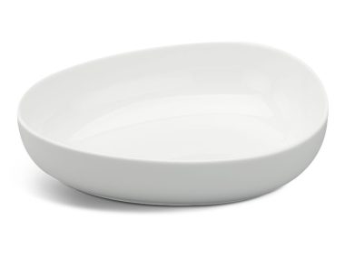 Tô sứ tam giác tròn 21 cm - Gourmet - Trắng Ngà