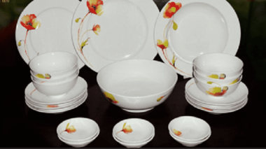 Bộ Đồ Ăn 22 Sản Phẩm Minh Long Jasmine Anh Túc Đẹp
