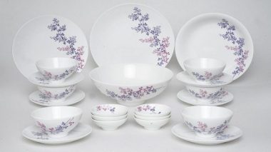 Bộ Đồ Ăn Minh Long Daisy Cỏ Tím 22 Sản Phẩm Đẹp