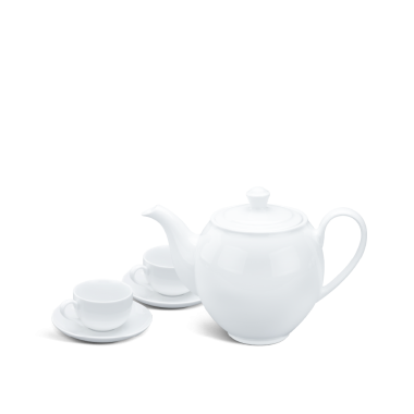 Bộ Bình Trà Minh Long Camellia Trắng 0.5L đẹp
