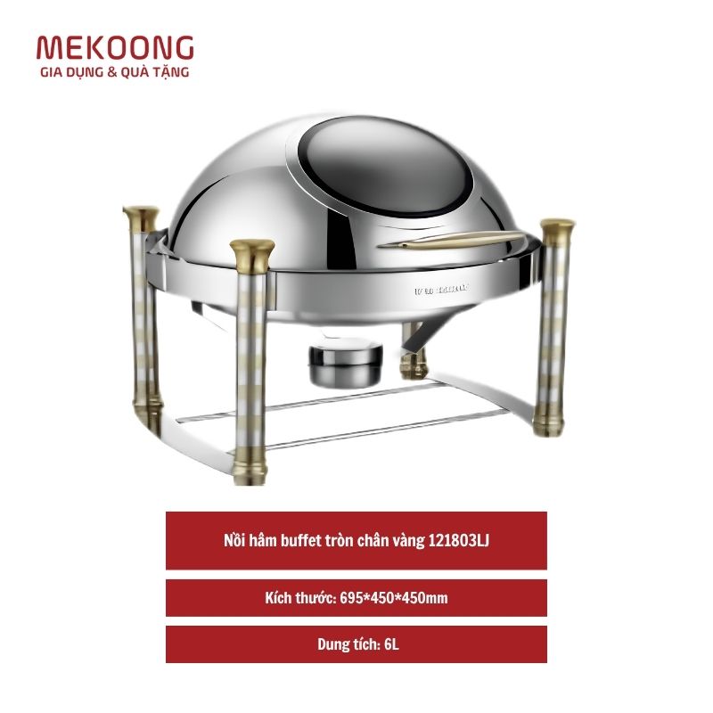 Nồi hâm buffet tròn chân vàng 121803LJ