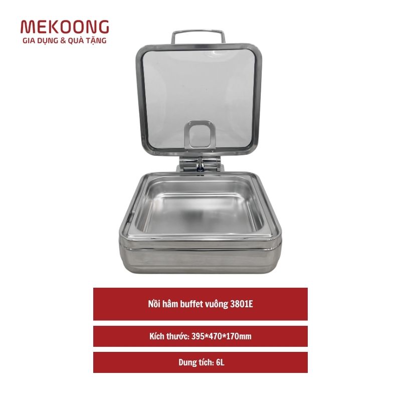 Nồi hâm buffet vuông 3801E