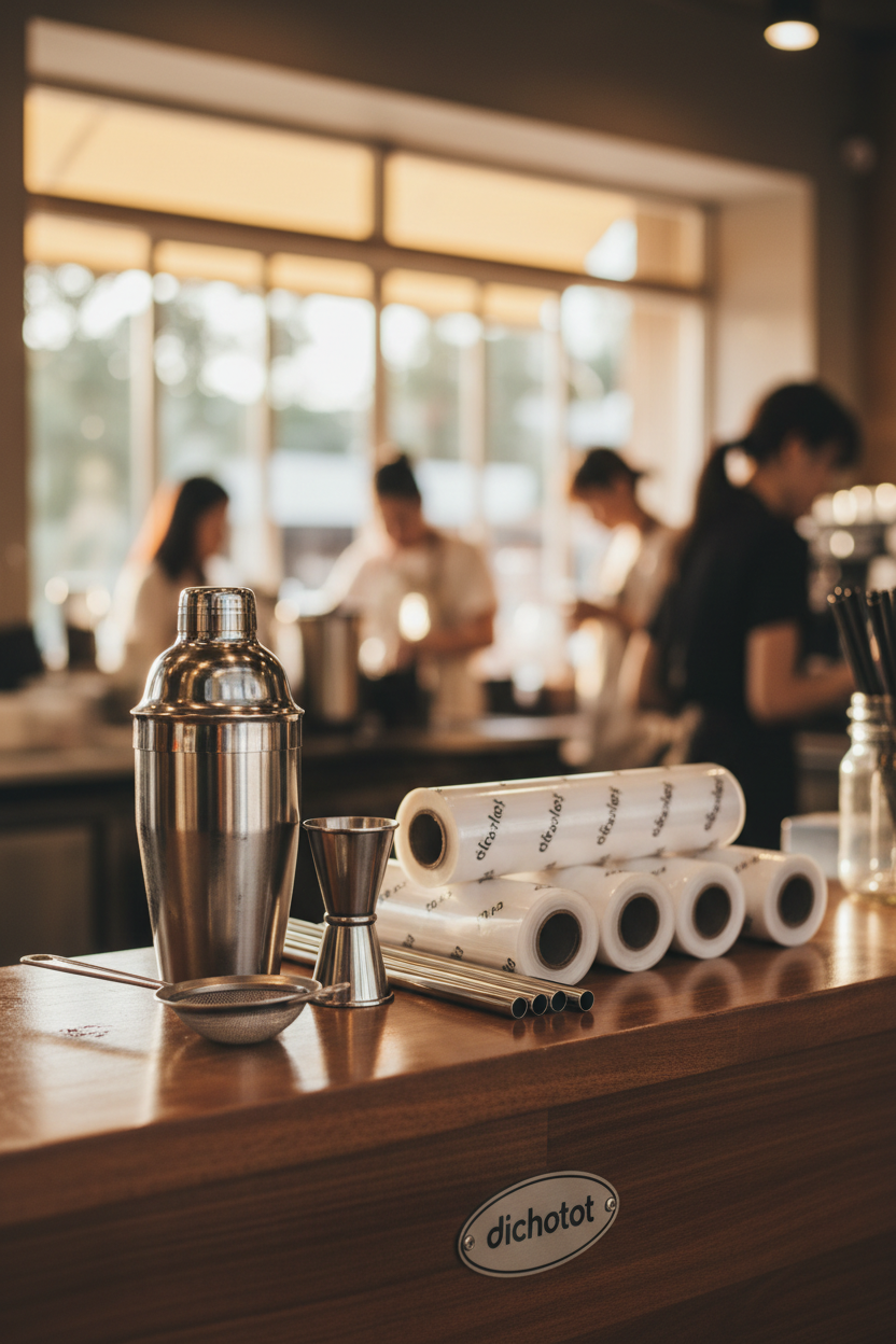 bubble tea bar tools close up Đồ Dùng Dụng Cụ Bếp Pha Chế Trà Sữa Là Gì?