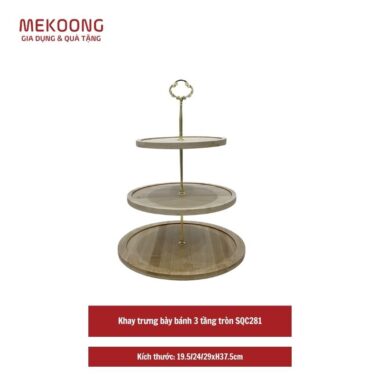 Khay trưng bày bánh 3 tầng tròn SQC281