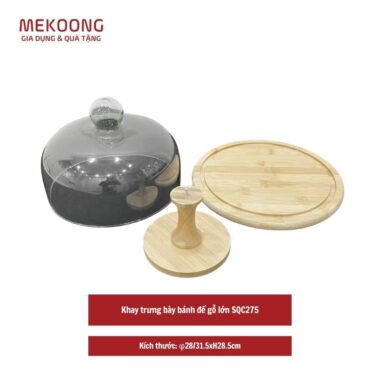 Khay trưng bày bánh đế gỗ lớn SQC275