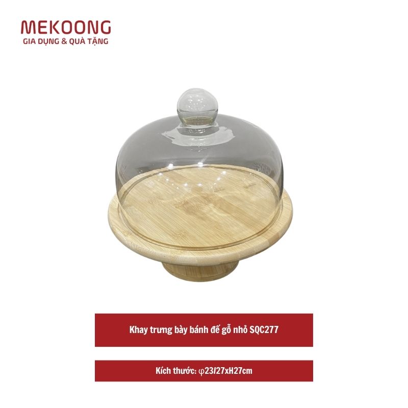 Khay trưng bày bánh đế gỗ nhỏ SQC277