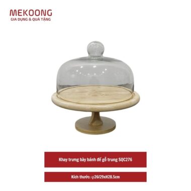 Khay trưng bày bánh đế gỗ trung SQC276