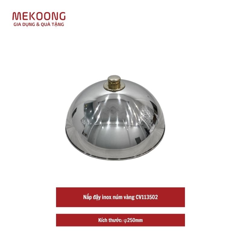 Nắp đậy inox núm vàng CV113502