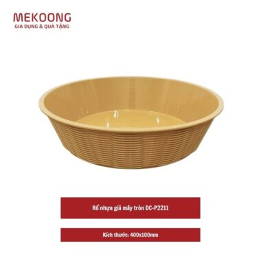 Rổ nhựa giả mây tròn DC-P2211
