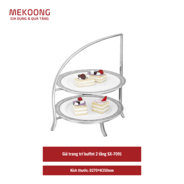 Giá trang trí buffet 2 tầng SX-7091