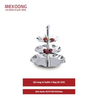 Giá trang trí buffet 3 tầng SX-2345