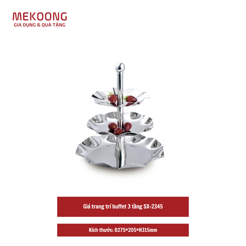 Giá trang trí buffet 3 tầng SX-2345